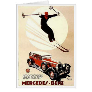 Vintage Mercedes Benz Ski Ad