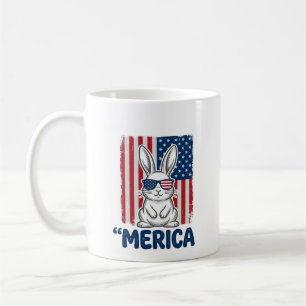 Vintage Merica Patriotic Bunny Shirt Design_1 Coffee Mug