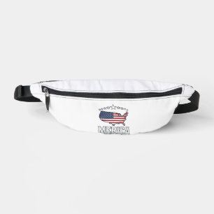 Vintage Merica Patriotic Flag Map Shirt Design_1 Bum Bags