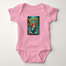 Vintage Mermaid Cartoon Baby Retro Ocean Girls