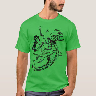 Vintage Mermaid Cowgirl retro T-Shirt