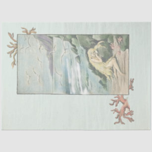 Vintage Mermaid  Dreaming Under the Sea Party V2 Tissue Paper