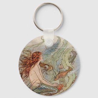 Vintage Mermaid Key Ring