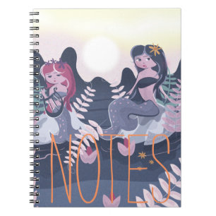 Vintage Mermaid Print Notebook