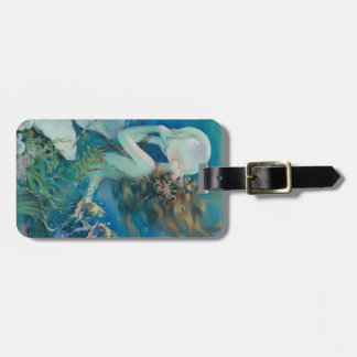 Vintage Mermaid with Pearl Luggage Tag