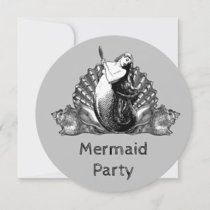 Vintage Mermaid with Seashells