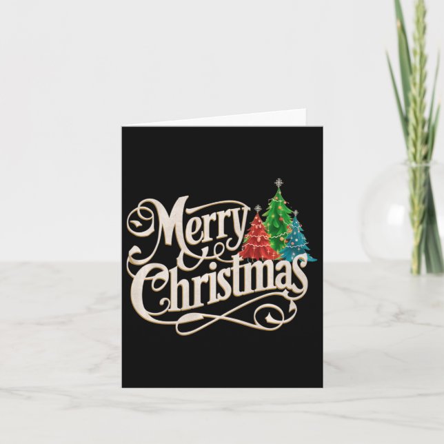 Vintage Merry Christmas  Card (Front)