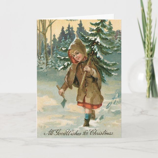 Vintage Merry Christmas Card (Front)