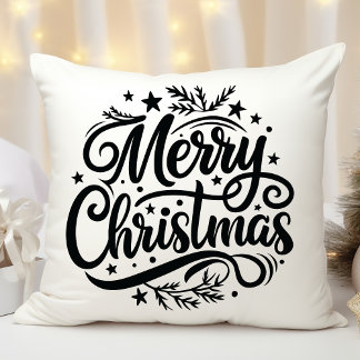 Vintage Merry Christmas - Festive and Elegant Cushion