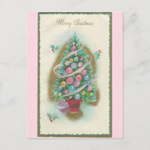 Vintage Merry Christmas Holiday Postcard
