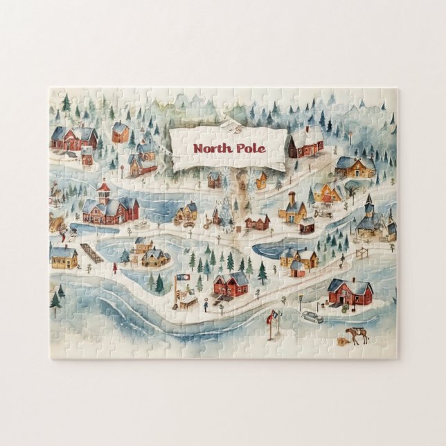 Vintage Merry Christmas Jigsaw Puzzle (Horizontal)