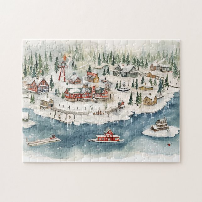 Vintage Merry Christmas Jigsaw Puzzle (Horizontal)
