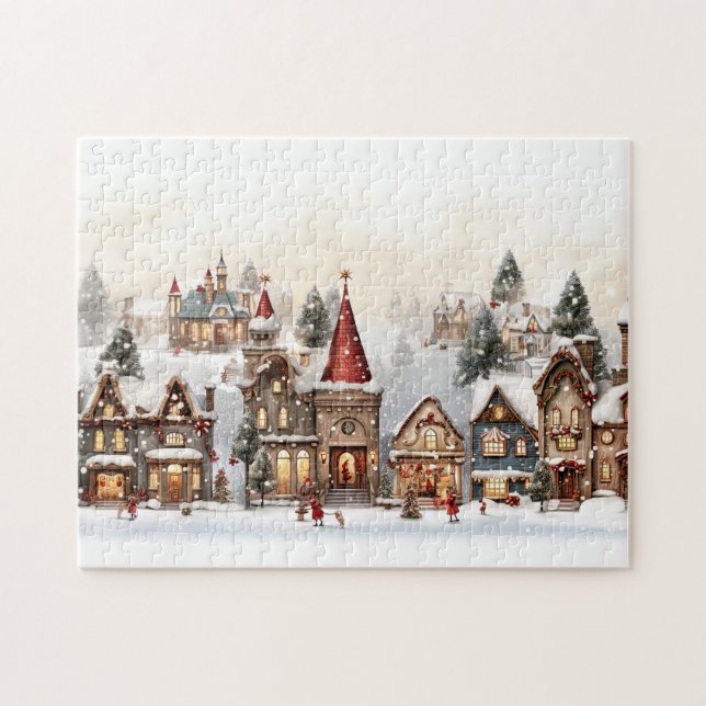 Vintage Merry Christmas Jigsaw Puzzle (Horizontal)