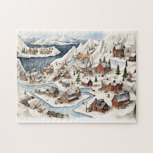Vintage Merry Christmas Jigsaw Puzzle (Horizontal)