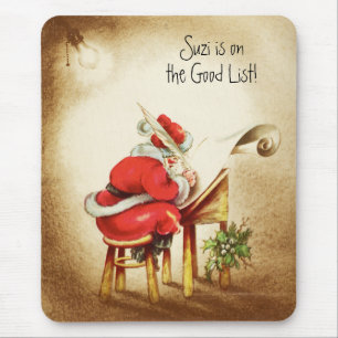 Vintage Merry Christmas Mouse Pad