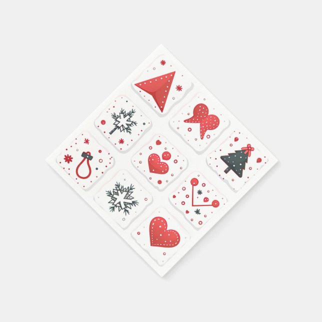 Vintage Merry Christmas Napkin (Corner)