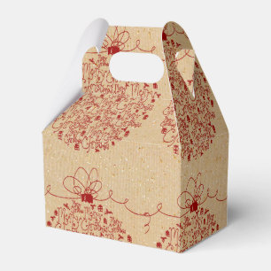 Vintage Merry Christmas Ornaments Pattern Favour Box