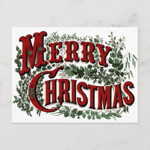 Vintage Merry Christmas Postcard