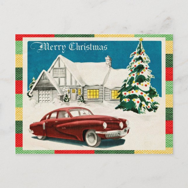 Vintage Merry Christmas Postcard (Front)