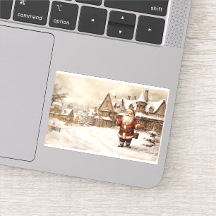 Vintage Merry Christmas red Santa