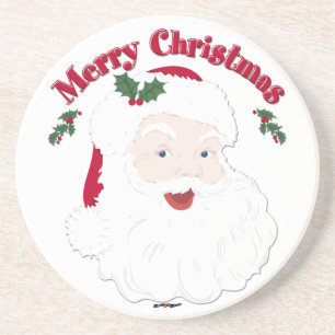 Vintage Merry Christmas Santa Coaster