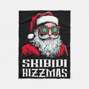 Vintage Merry Christmas Santa Sigmas Claus Skibidi Fleece Blanket