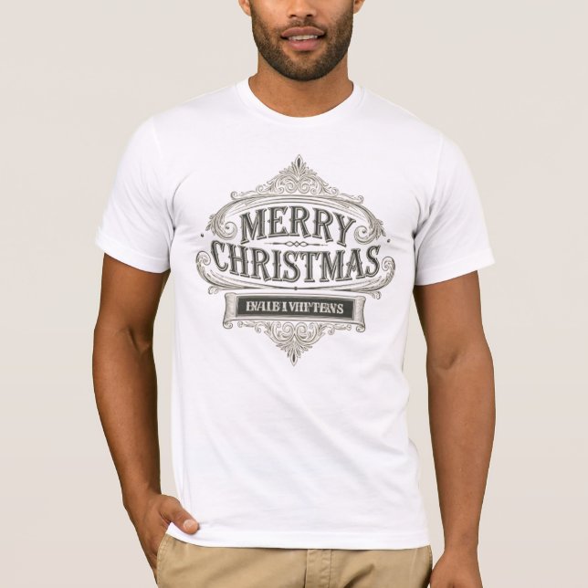 Vintage Merry Christmas T-Shirt (Front)