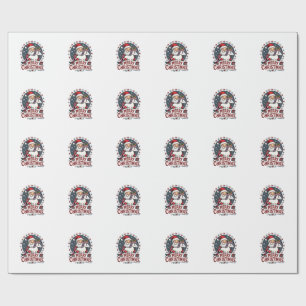 Vintage Merry Christmas Unicorn Santa Funny Christ Wrapping Paper