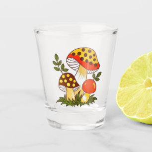 Vintage Merry Mushroom Shot Glass