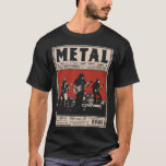 Vintage Metal Band Rock Music Grunge Design T-Shirt<br><div class="desc">Hard-hitting metal band unleashes raw power in this gritty vintage music design. The explosive energy of heavy metal culture comes alive through grunge textures and bold typography. This rebellious artwork captures the underground spirit of metal music,  perfect for rock enthusiasts who appreciate the genre's uncompromising aesthetic and cultural impact.</div>