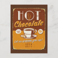 Vintage metal sign - Hot Chocolate