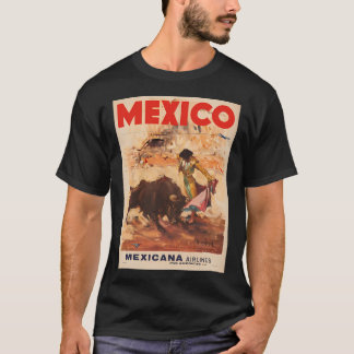 Vintage Mexican Airline Travel Advert T-Shirt
