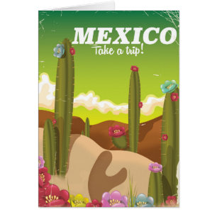 vintage Mexico Desert Travel poster