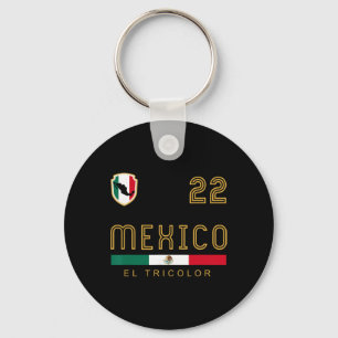 Vintage Mexico Footbyll Flags Fan Gift Key Ring