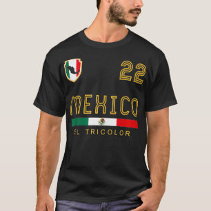 Vintage Mexico Jersey Futbol Flag Fan Gift T-Shirt