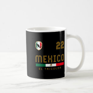 Vintage Mexico Jersey Futbol Soccer Flag Fan Gift Coffee Mug