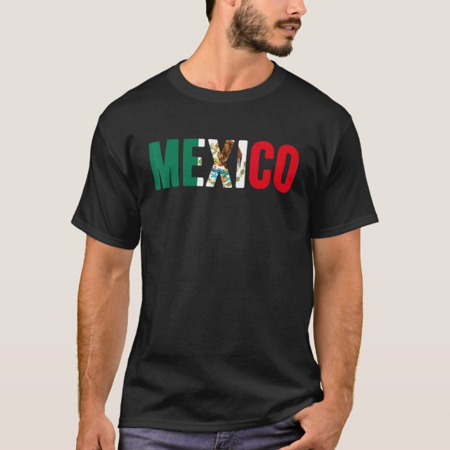 Vintage Mexico Mexican Flag Pride T-Shirt (Front)