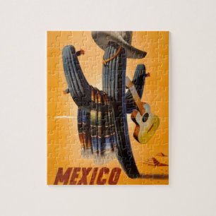 Vintage Mexico - Mexican Travel Tourism Advert Jigsaw Puzzle