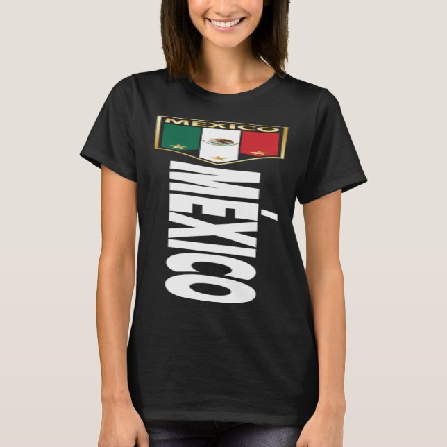 Vintage Mexico Proud Mexican Fútbol T-Shirt (Front)