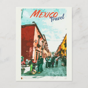Vintage Mexico Retro Travel Postcard