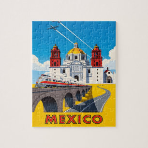 Vintage Mexico travel Jigsaw Puzzle