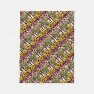 Vintage Mexico Travel Tourism Advertisement Fleece Blanket