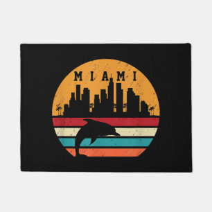 Vintage Miami 80s Dolphin Silhouette Souvenir Dolp Doormat