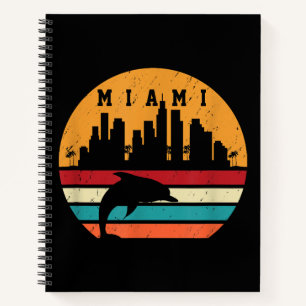 Vintage Miami 80s Dolphin Silhouette Souvenir Dolp Notebook