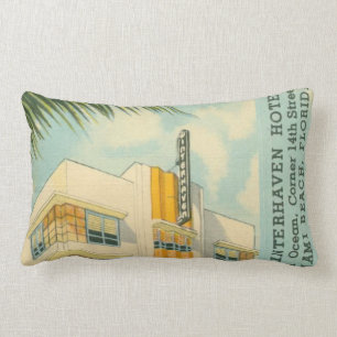Vintage Miami Art Deco Lumbar Pillow