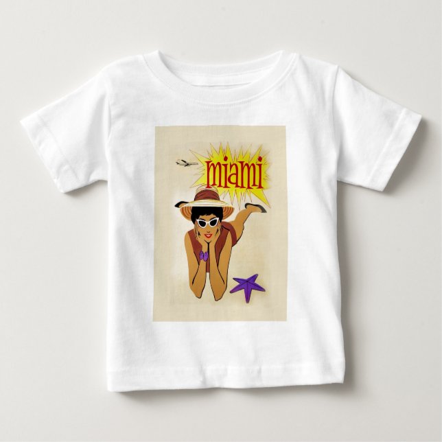 Vintage Miami Beach Baby T-Shirt (Front)