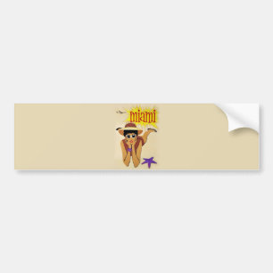 Vintage Miami Beach Bumper Sticker