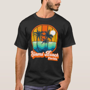 Vintage Miami Beach Florida Summer Vacation Beach  T-Shirt