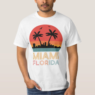 Vintage Miami Florida City and Palm trees T-Shirt