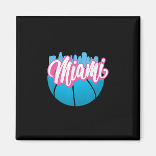 Vintage Miami Florida Cityscape Retro Miami Magnet